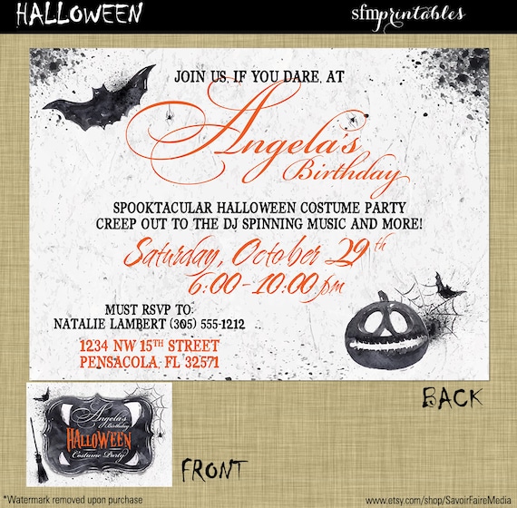 Halloween Birthday Costume Party Tween Teen Vintage Rustic Grunge Clean Modern Spider Pumpkin Nightmare Before Christmas Black White Il_570xn