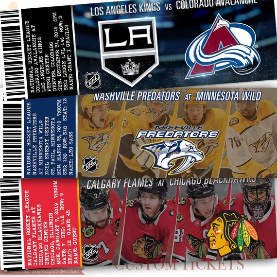 Fake Hockey Match Tickets - YOU PRINT Sports Basketball Baseball Hockey Soccer DIGITAL Ticket Sporting Event Stadium College Bowl Game Il_570xn