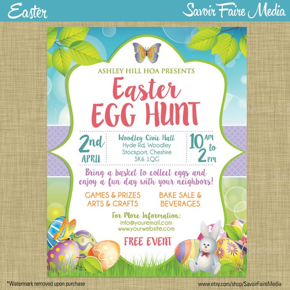 easter egg hunt flyer invitation poster template church etsy easter egg hunt flyer template free