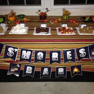 Instant Download Bonfire S'mores Party Pennant Banner - Etsy