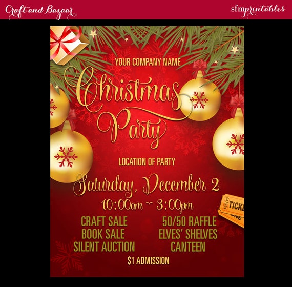 christmas party flyer company corporate holiday celebration christmas luncheon flyer