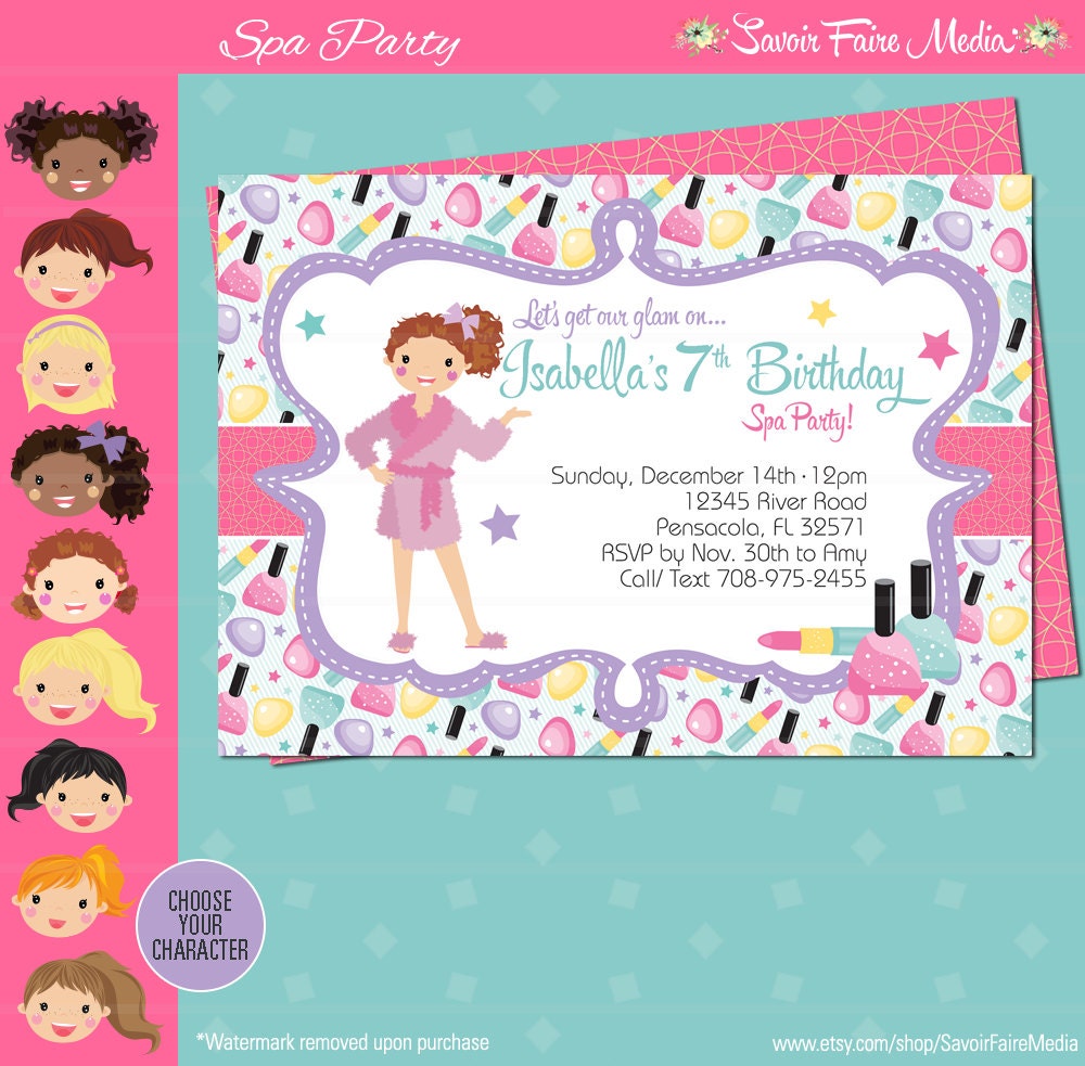 prendre soin de relooking soirée pyjama X 8 cartes Filles Fête D'Anniversaire Invitations Spa parti prendre soin de relooking soirée pyjama X 8 cartes Filles Fête D'Anniversaire Invitations Spa parti