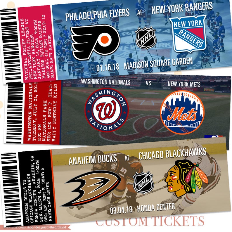 fake football game tickets you print sports basketball etsy
