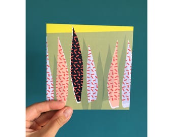 Palm Leaves Greeting Card