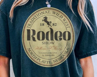 Vintage Rodeo Show Western Graphic Tee Comfort Colors® Unisex Garment Dyed Shirt