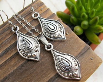 Boho Jewelry Set For Women-Boho gifts For Women-Silver Boho Jewelry Set-Best Seller Gift for Her-Ready to Ship-Western Boho Jewelry Set