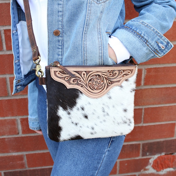 Etsy cowhide purse hotsell