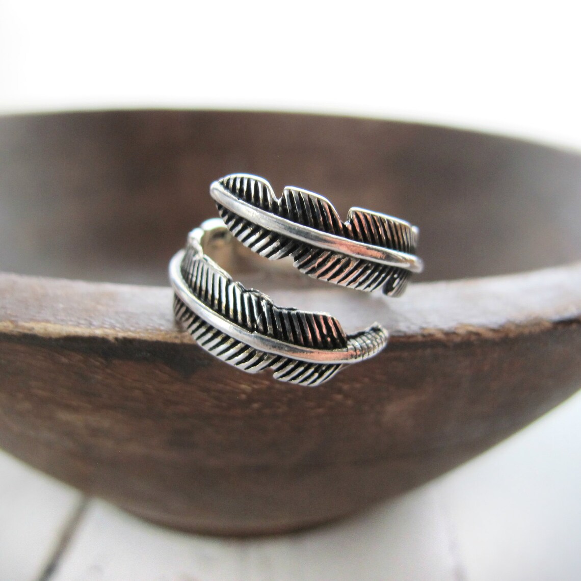 Boho Feather Ringboho Jewelry Ringsgifts for Womensterling Etsy