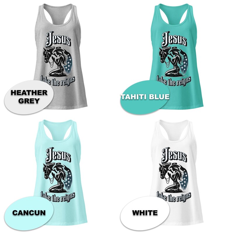 Jesus Take the Reins Shirt, Christian Cowgirl Tee, Comfort Colors® Faith Western Shirt image 12