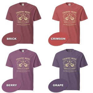 Country Music Shirt • Vintage Western Tee Comfort Colors® 1717 • Country Concert Gift image 7