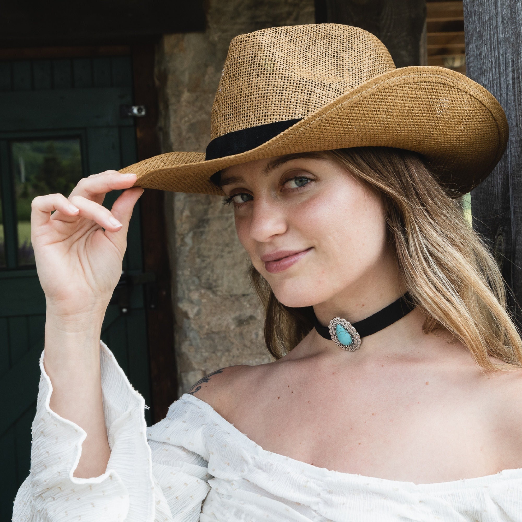 Cowgirl Leather Collar for Womenwestern Leather Etsy