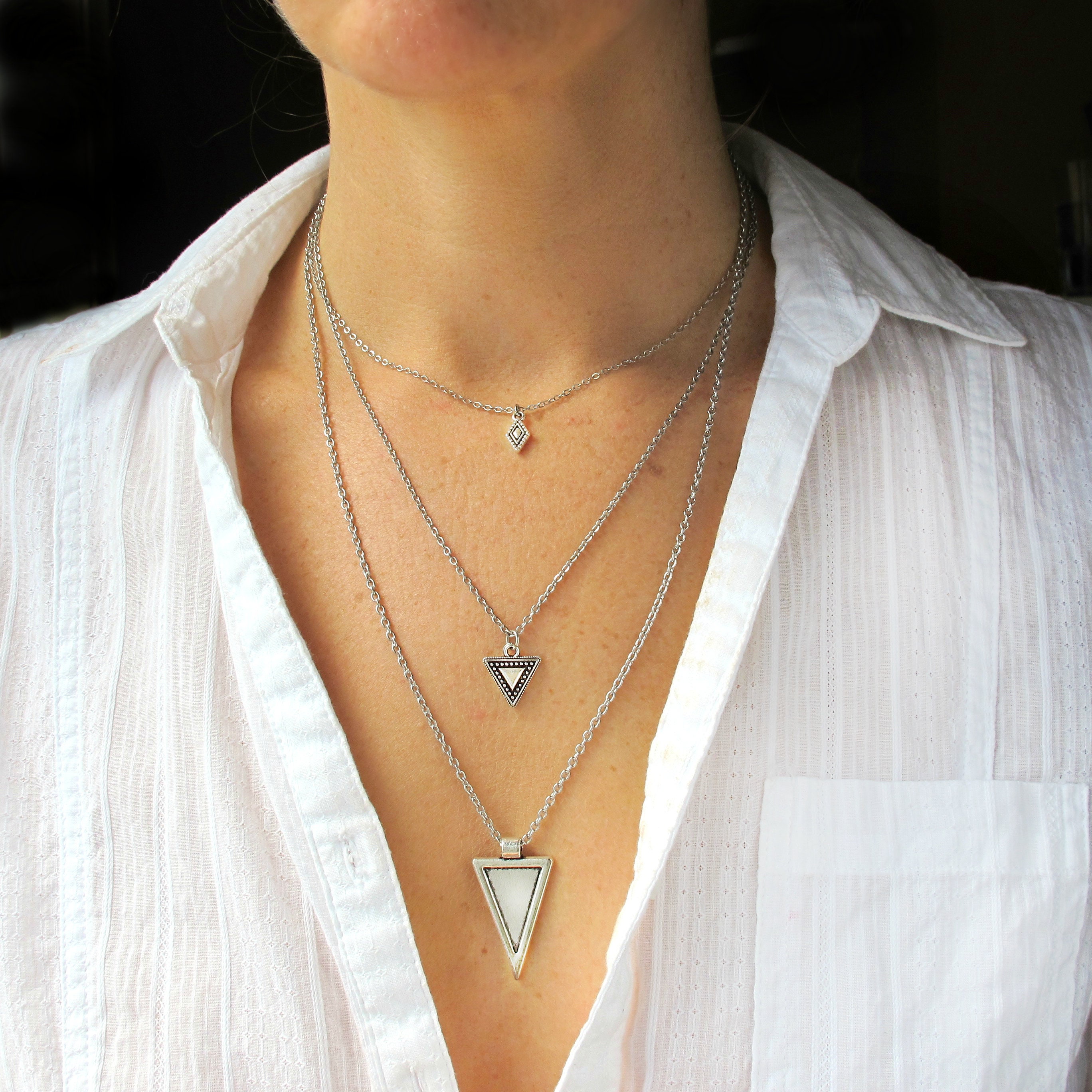 bohemian layered necklace
