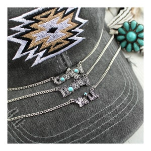 Western Trucker Hut Ketten-Cowgirl Hut Ketten-Western Hut Anhänger-Rodeo Trucker Hut Ketten-Cowboy Hut Kette-Trendy Trucker Hut Bling