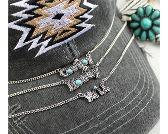 Western Hat Chain: Cowgirl Rodeo Trucker Hat Bling