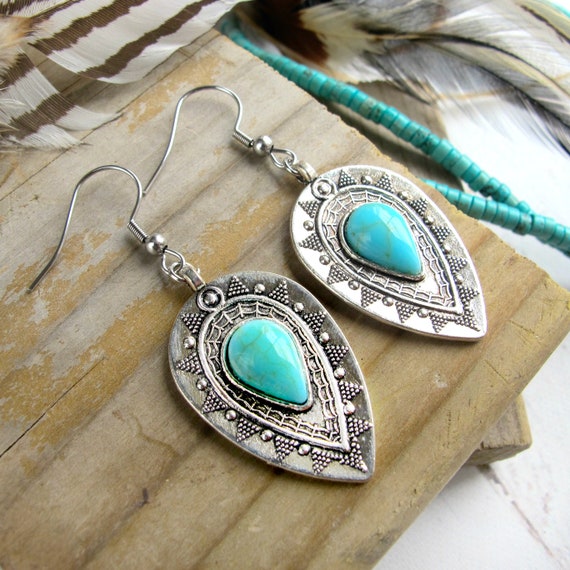 Turquoise shop western earrings
