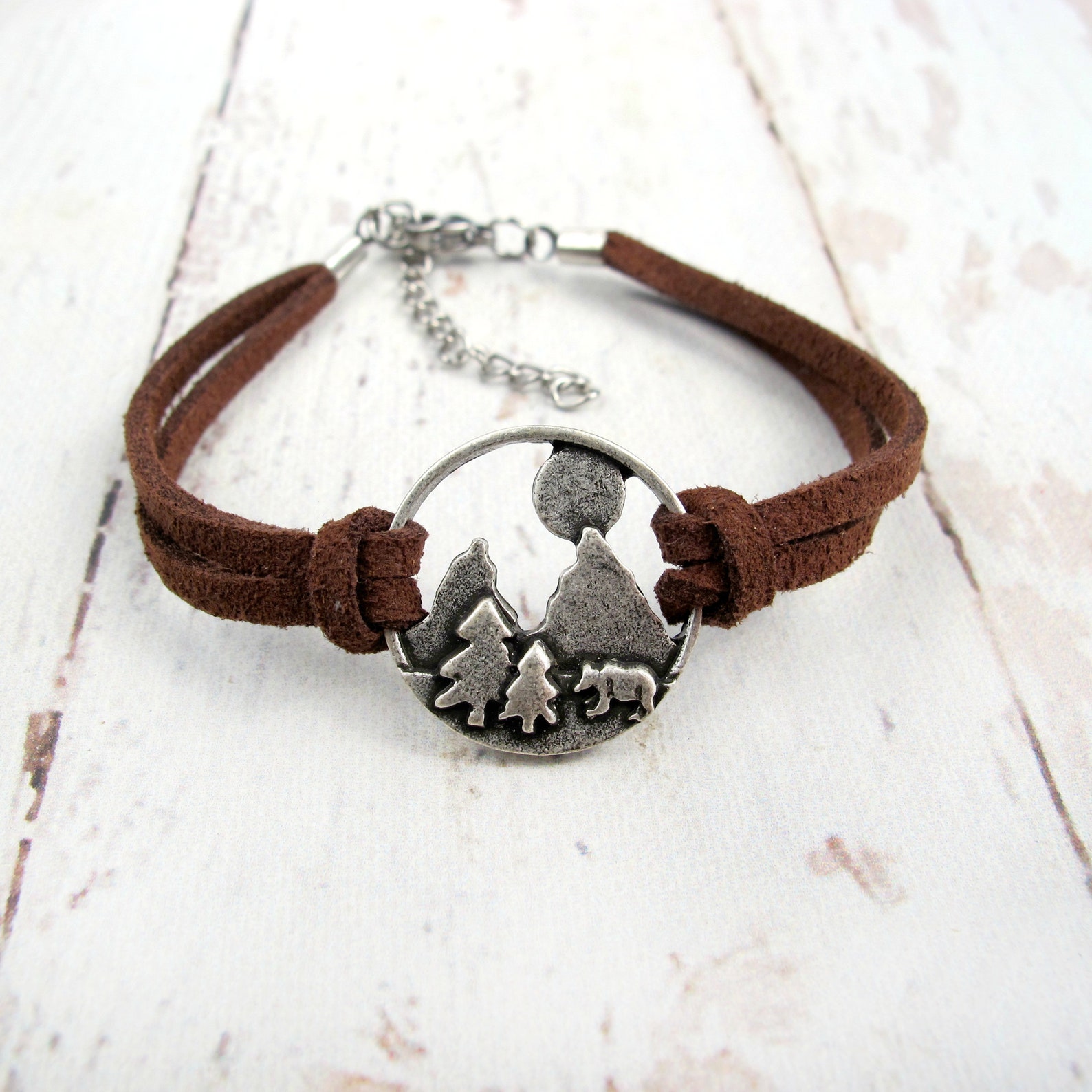 Leather Bracelets for WomenMountains BraceletNature Etsy