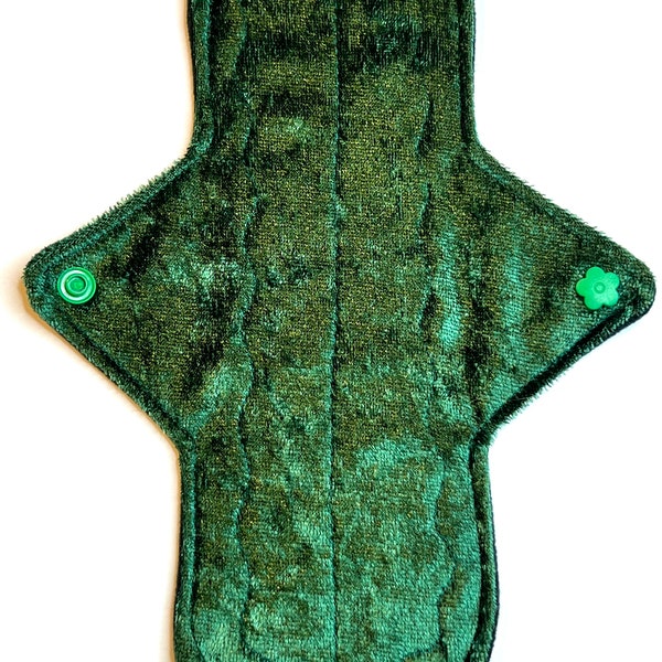 Reusable Cloth Pad | 9" Moderate to Heavy Absorbency Signature Luxury Crushed Velvet Topped Reusable Cloth Pad | Period | Teen Pad | Velvet