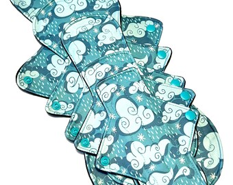 7" to 16" Cloth Pads | Choose Size & Absorbency Performance Piqué Reusable Menstrual Pads | Incontinence | Postpartum | Period | XS to XXL