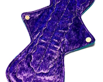 Reusable Cloth Pad | 13" Heavy Absorbency Signature Luxury Crushed Velvet Eco Friendly Reusable Cloth Pad