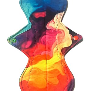 Cloth Pad 11" Moderate to Heavy Stay Dry Reusable Menstrual Incontinence Thin and Absorbent Organic Core Premium Eco Nontoxic Period