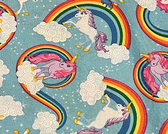 Unicorns and Rainbows *Custom Order 7" to 16" Cotton Top Windpro Back Light to Extra Heavy Reusable Cloth Pads Choose Size & Absorbency