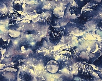 Galactic Cat *Custom Order 7" to 16" Cotton Top Windpro Back Light to Extra Heavy Reusable Cloth Pads Choose Size & Absorbency