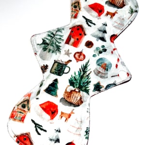 13” Reusable Cloth Pad | XHeavy Absorbency Plush Specialty Print Minky Topped Reusable Menstrual or Post Partum Cloth Pad