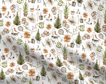 NEW! Winter Wonderland *Custom Order 7" to 16" Piqué Top Windpro Back Light to Extra Heavy Reusable Cloth Pads Choose Size & Absorbency