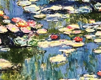 Monet's Waterlilly Pond *Custom Order 7" to 16" Cotton Top Windpro Back Light to Extra Heavy Reusable Cloth Pads Choose Size & Absorbency