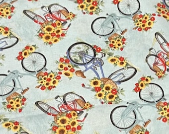 Sunflowers and Cycles *Custom Order 7" to 16" Cotton Top Windpro Back Light to Extra Heavy Reusable Cloth Pads Choose Size & Absorbency