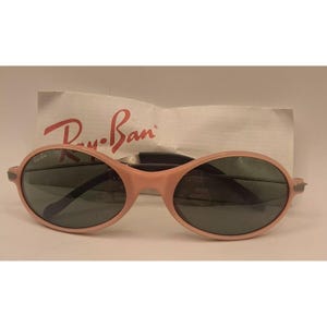 Vintage Pink Ray-Ban Orbs Sunglasses 80's Oval Bausch & Lomb Flash Mirror Lenses image 17