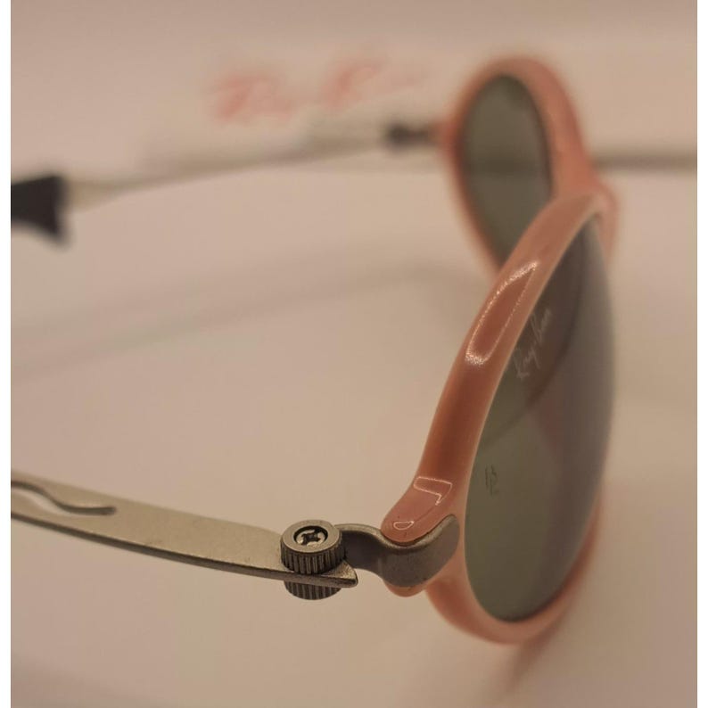 Vintage Pink Ray-Ban Orbs Sunglasses 80's Oval Bausch & Lomb Flash Mirror Lenses image 15