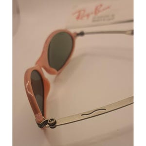Vintage Pink Ray-Ban Orbs Sunglasses 80's Oval Bausch & Lomb Flash Mirror Lenses image 14