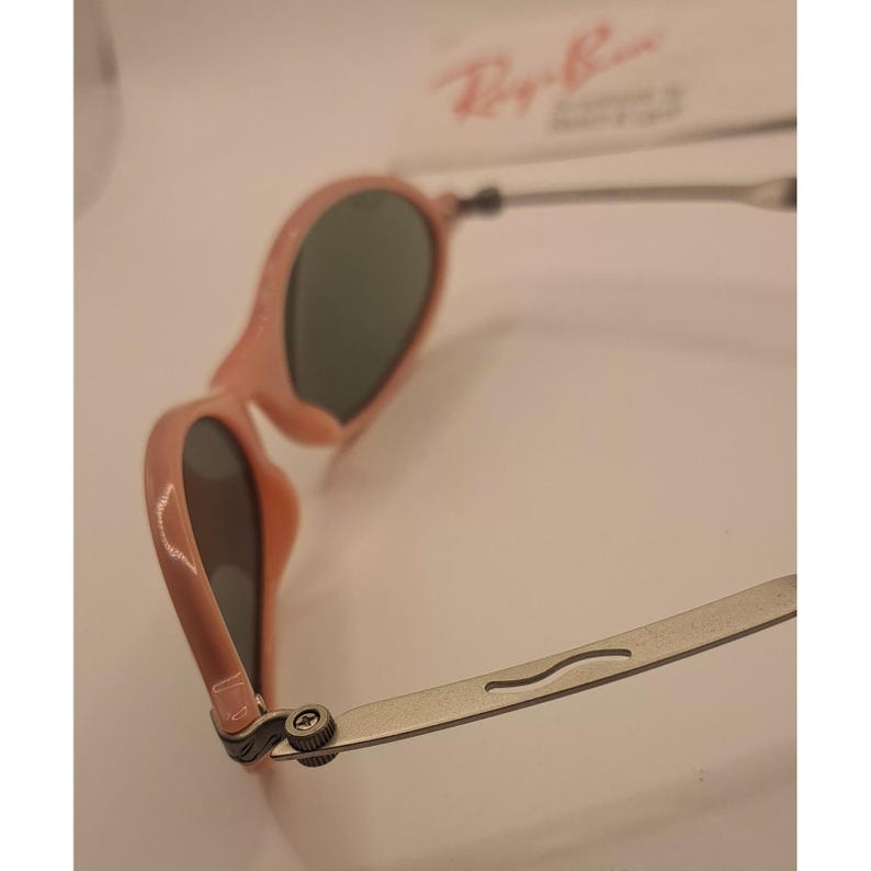 Vintage Pink Ray-Ban Orbs Sunglasses 80's Oval Bausch & Lomb Flash Mirror Lenses image 14