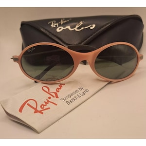 Vintage Pink Ray-Ban Orbs Sunglasses 80's Oval Bausch & Lomb Flash Mirror Lenses image 1