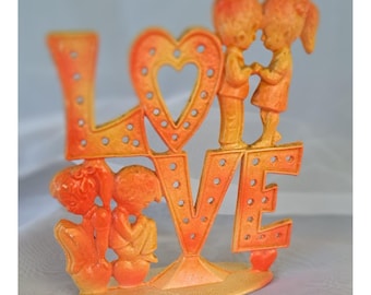 Revere Mfg LOVE Earring Holder Tree 70's Jewelry