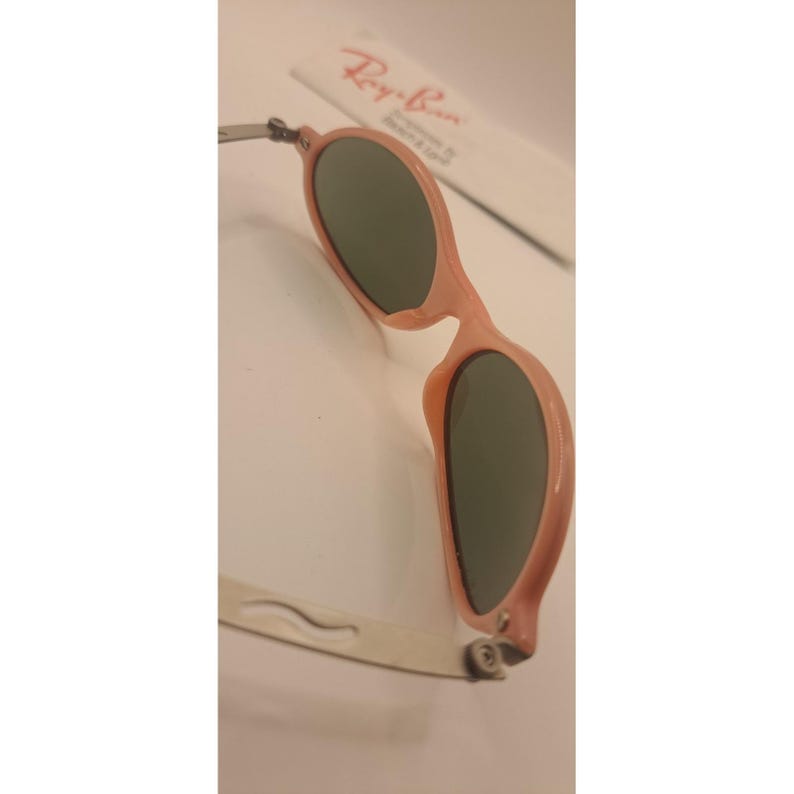 Vintage Pink Ray-Ban Orbs Sunglasses 80's Oval Bausch & Lomb Flash Mirror Lenses image 11