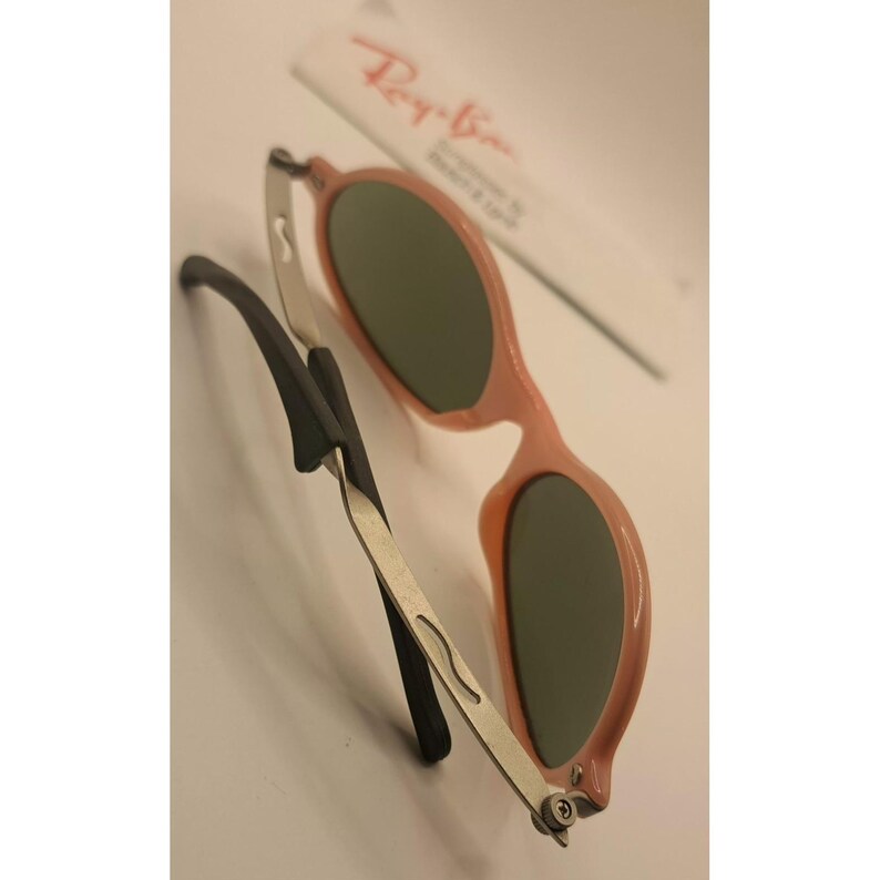Vintage Pink Ray-Ban Orbs Sunglasses 80's Oval Bausch & Lomb Flash Mirror Lenses image 8