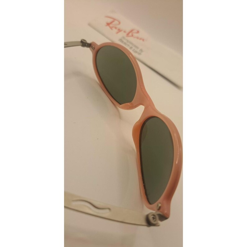 Vintage Pink Ray-Ban Orbs Sunglasses 80's Oval Bausch & Lomb Flash Mirror Lenses image 10