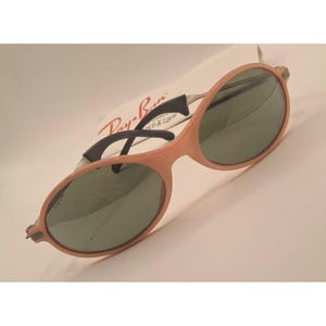 Vintage Pink Ray-Ban Orbs Sunglasses 80's Oval Bausch & Lomb Flash Mirror Lenses image 3