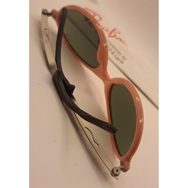 Vintage Pink Ray-Ban Orbs Sunglasses 80's Oval Bausch & Lomb Flash Mirror Lenses image 7