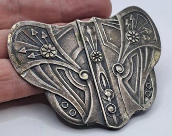 Art Deco Butterfly Silver Plate Patent 121508 Buckle