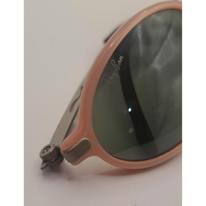 Vintage Pink Ray-Ban Orbs Sunglasses 80's Oval Bausch & Lomb Flash Mirror Lenses image 6