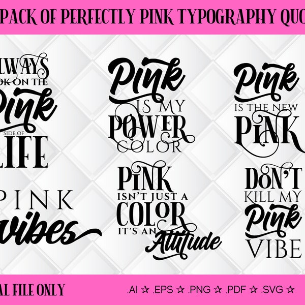 Pink is Life SVG Bundle Svg, Png, Ai, eps, Pdf, barbie Inspired Gifts, Pink Tee, Female Gift, Girl Pink Gift, Pink Svg, barbie Digital File