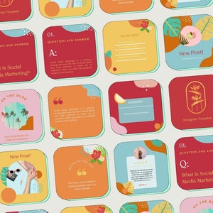 Tropical Canva Social Media Templates Pack