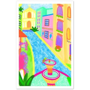 Christmas on Caleta de las Monjas in Old San Juan, Puerto Rico - Premium Matte Paper Poster