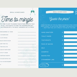 10 Winter Wedding Bridal Shower Games, Printable Bridal Shower Games ...