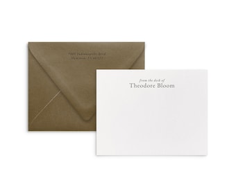 The Classic Set: Neutrals - Custom Made to order Letterpress Stationery Set