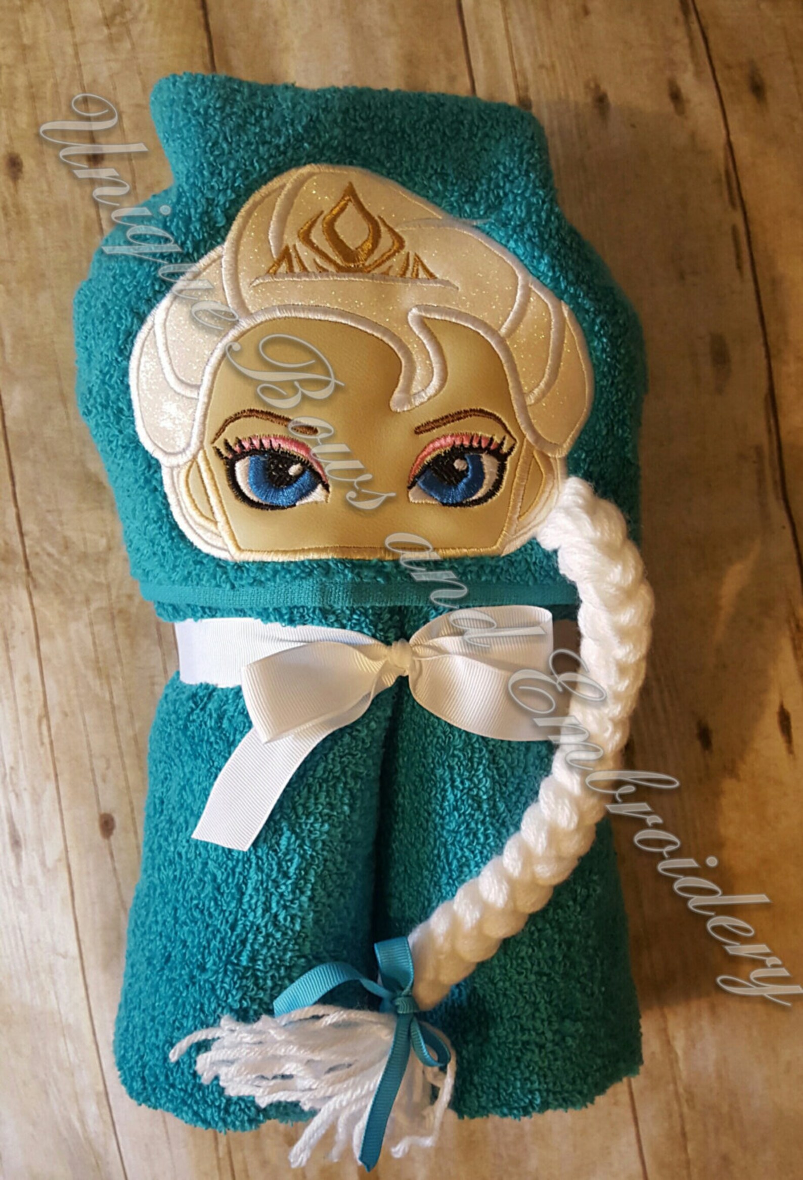 Elsa Inspired Hooded Towel Towels Personalized Frozen Etsy