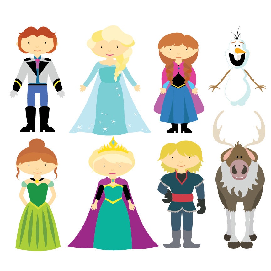 Frozen Digital Clipart & Vector Set Instant (Download Now) - Etsy
